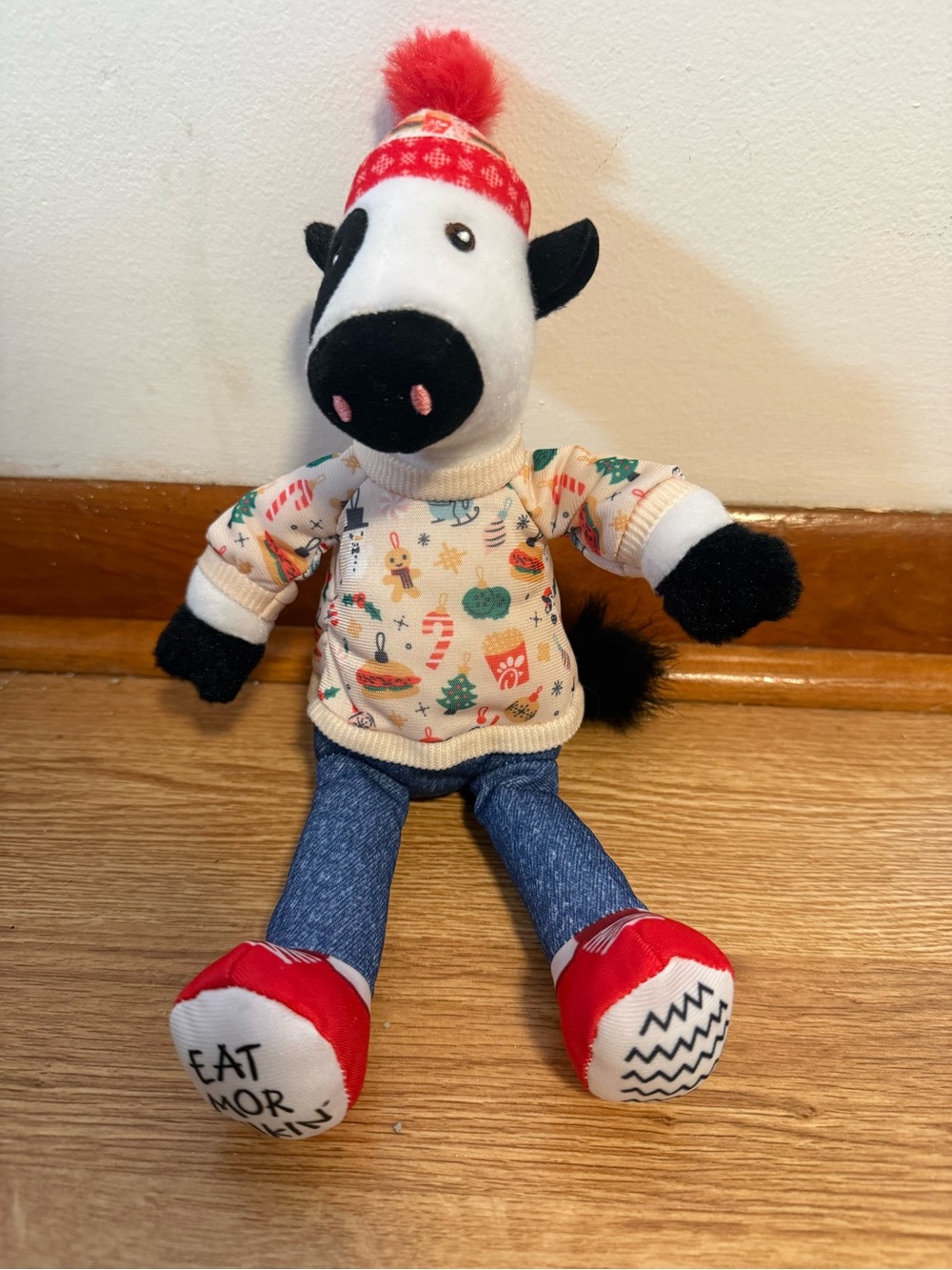 Chick-fil-A Christmas 2024 Plush Cow Doll Toy Chikin 7" LIMITED EDITION Holiday